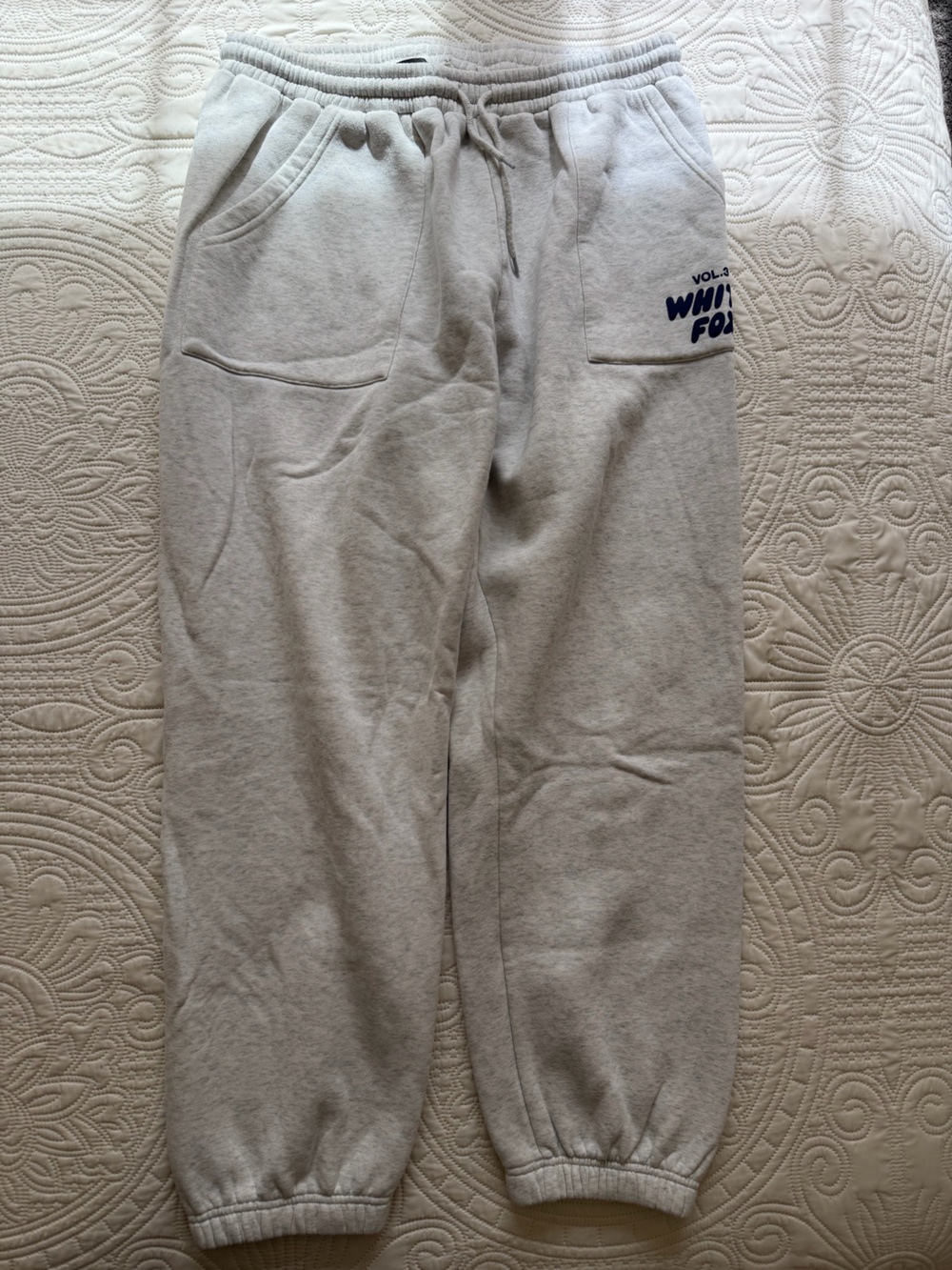 White fox Offstage Sweatpants in Mineral Gray